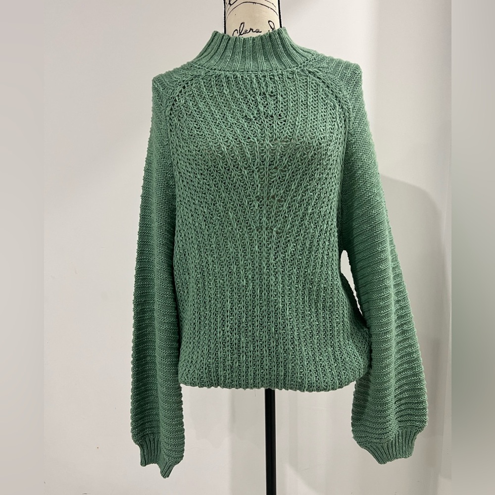 Altar'd State Sage Green Turtleneck Sweater